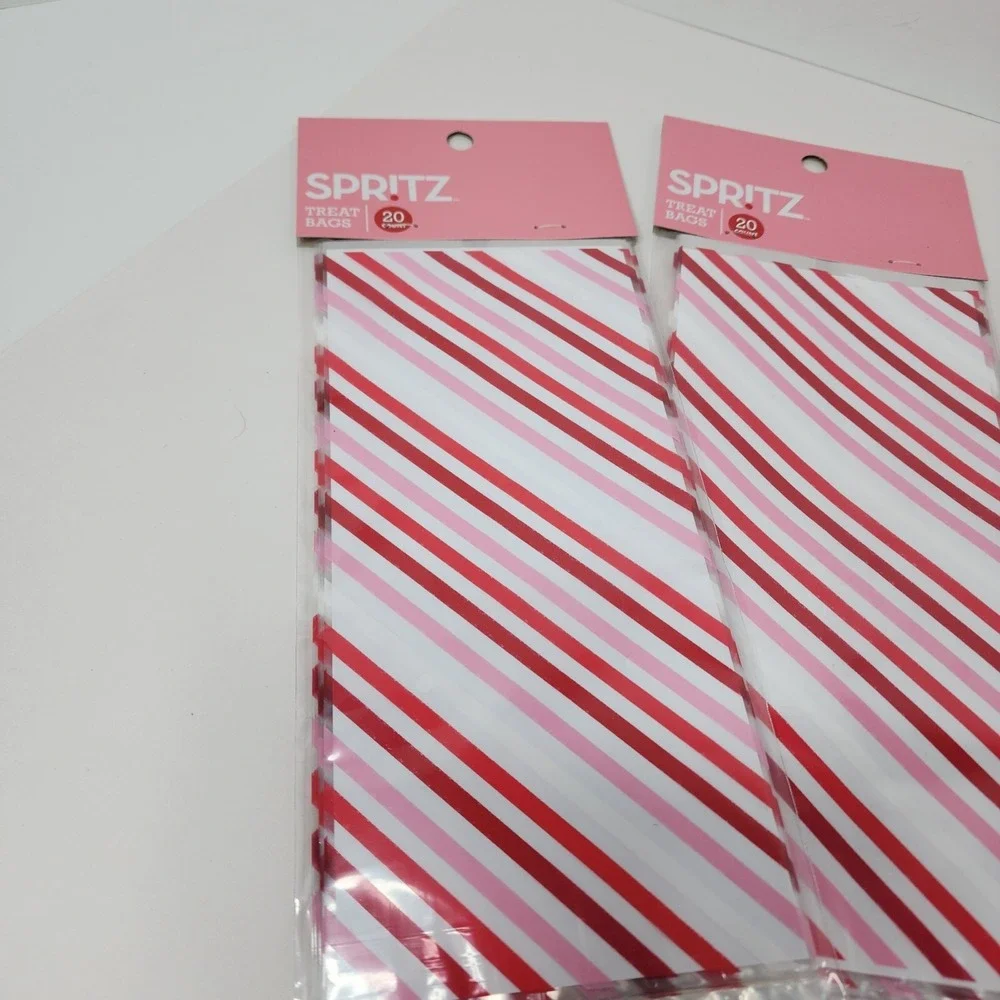 Valentine's Day Treat Bags Stripped Party Target Cello Spritz Wrap Gift 80 count